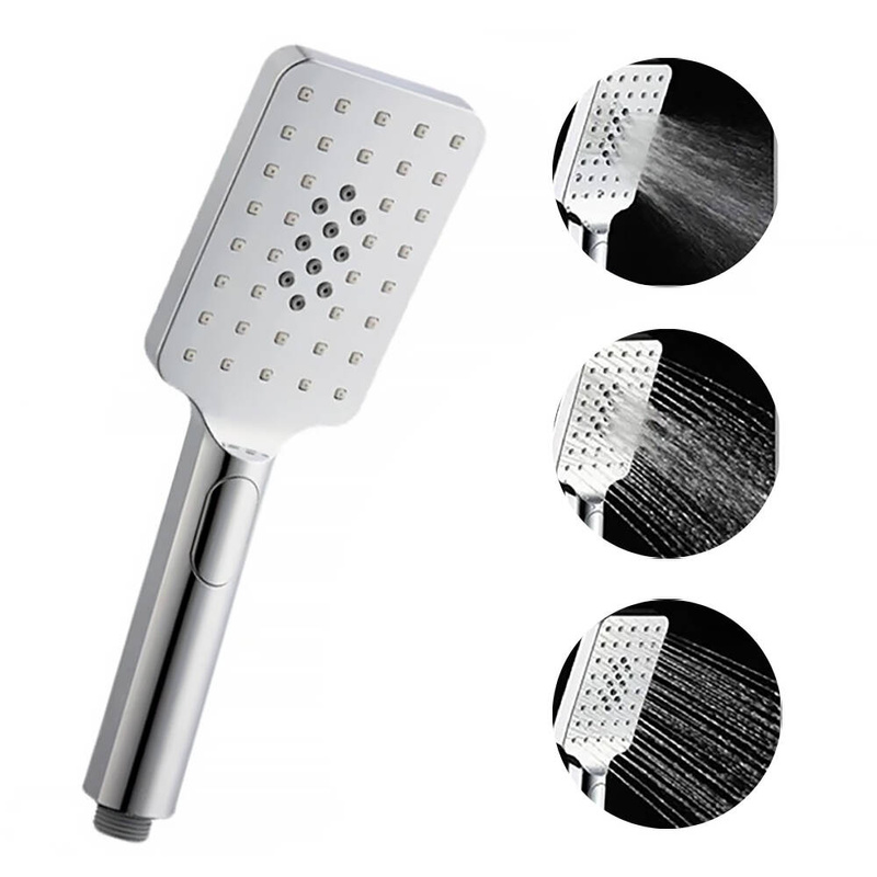 Słuchawka prysznicowa ekologiczna 3-funkcyjna kwadratowa