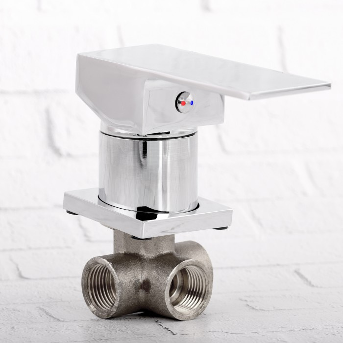 Bateria umywalkowa podtynkowa ścienna wodospad