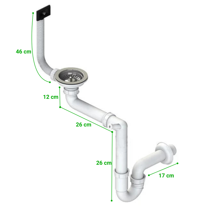 Zlewozmywak stalowy 37x45 inox + syfon GRATIS podblatowy, podwieszany