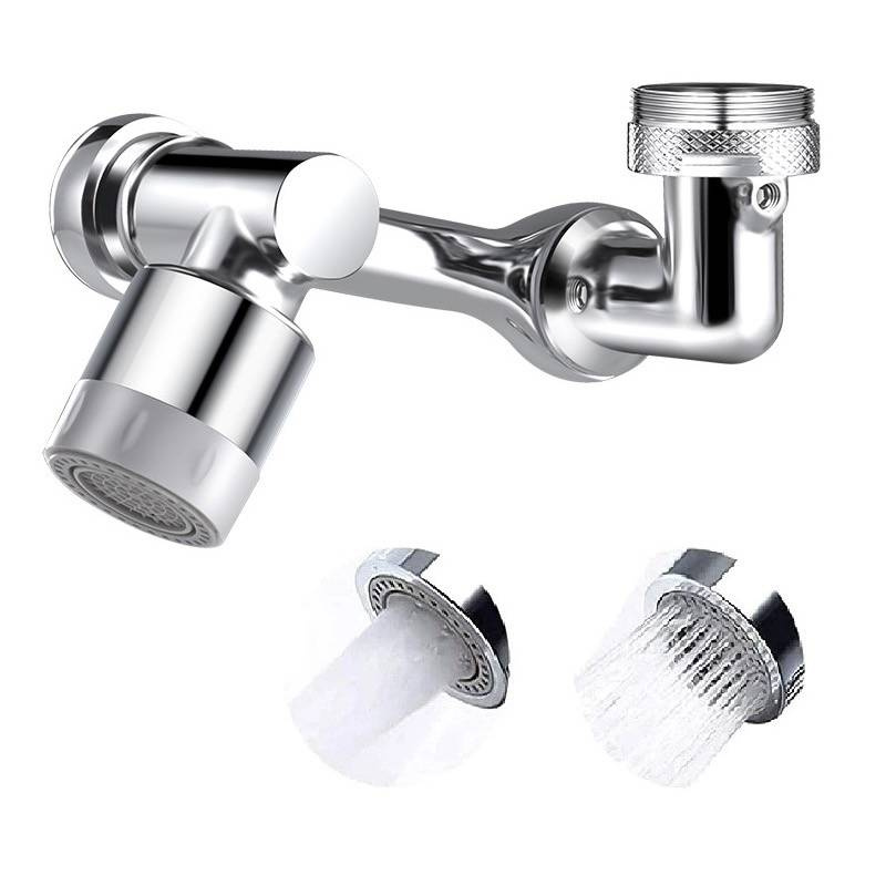 Perlator mosiężny przedłużka do kranu obrotowa 1080° 2-funkcyjna