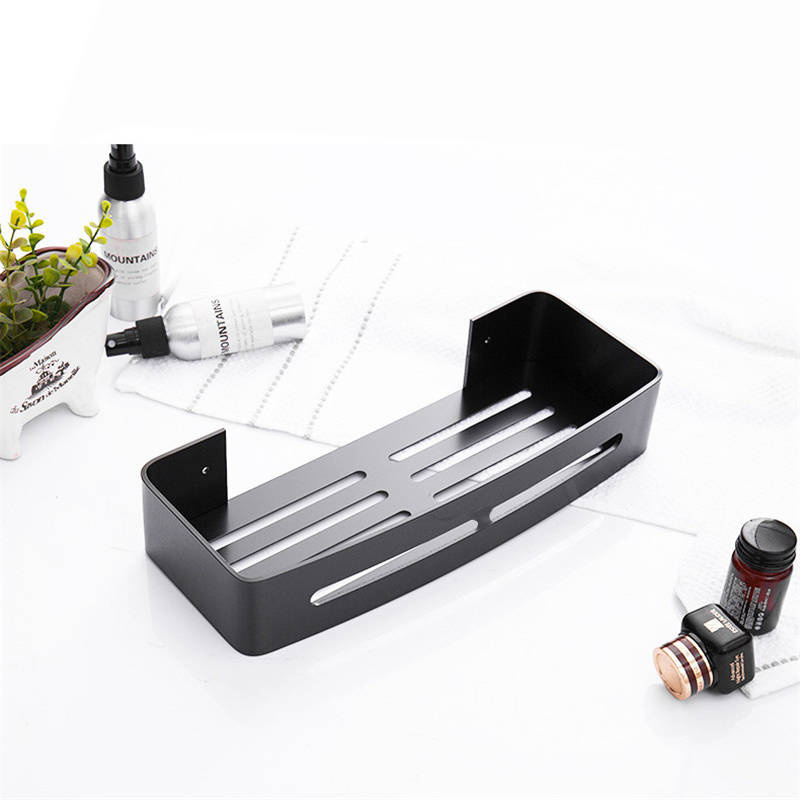 Półka łazienkowa wisząca czarna LOFT