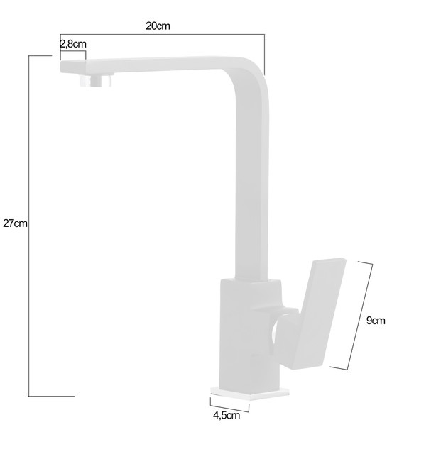 Bateria kuchenna biała nakrapiana SQUARE