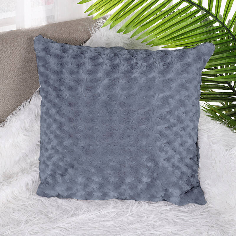 Poszewka na poduszkę 40x40 różyczki ciemna szara