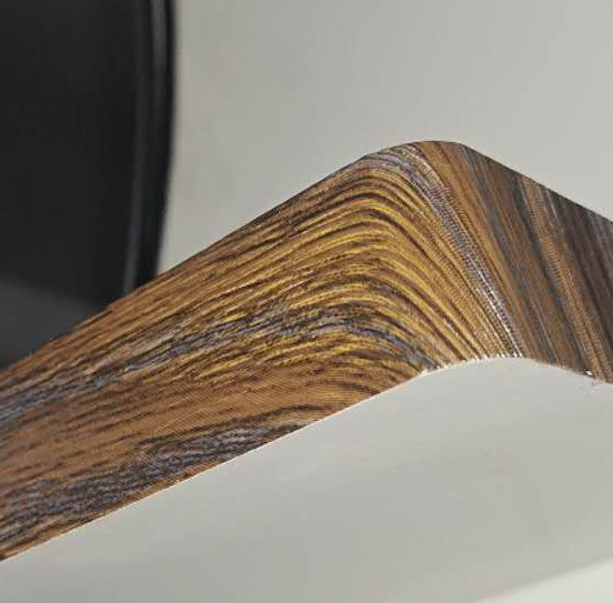 Lustro z półką podświetlane LED 60 cm okrągłe z półką drewnianą J490