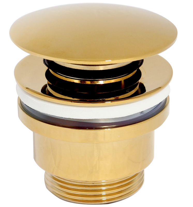 Korek umywalkowy KLIK-KLAK złoty uniwersalny