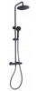 Zestaw czarna bateria prysznicowa termostatyczna z deszczownicą PARMA