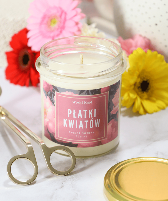 Świeca sojowa zapachowa PŁATKI KWIATÓW 300ml