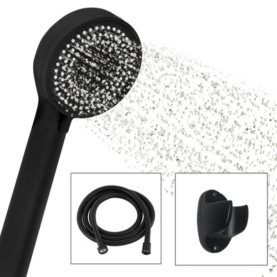 Zestaw prysznicowy czarny 3F SARA słuchawka + wąż + uchwyt