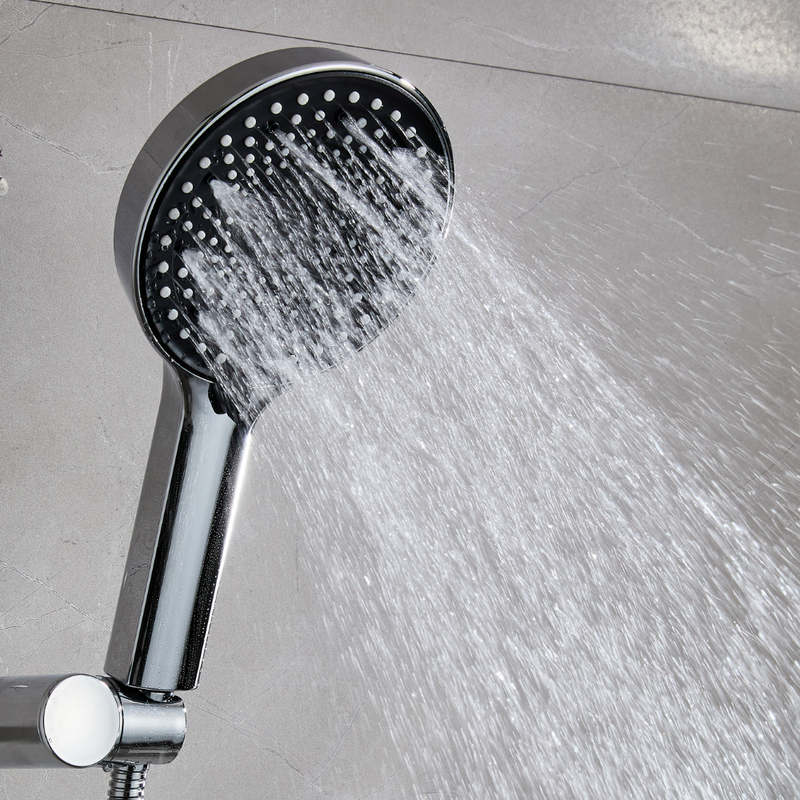 Zestaw prysznicowy deszczownica + słuchawka ALIEN chrom black