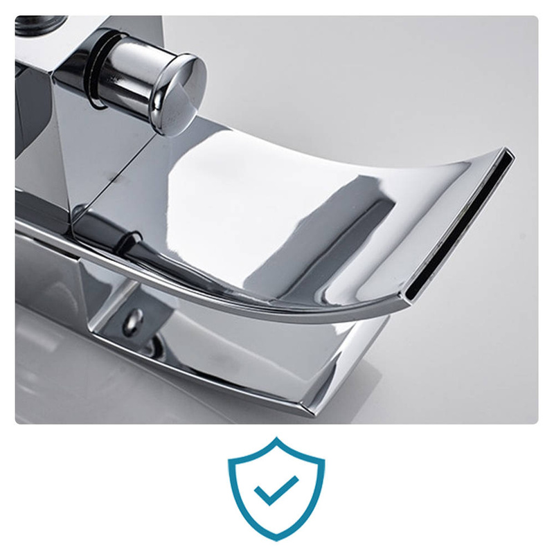 Bateria wannowa ścienna z szeroką wylewką wodospad IDEAL