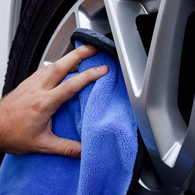 Ścierka z mikrofibry niebieska do osuszania 40x30