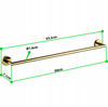 Wieszak na ręczniki do łazienki złoty długi FORB