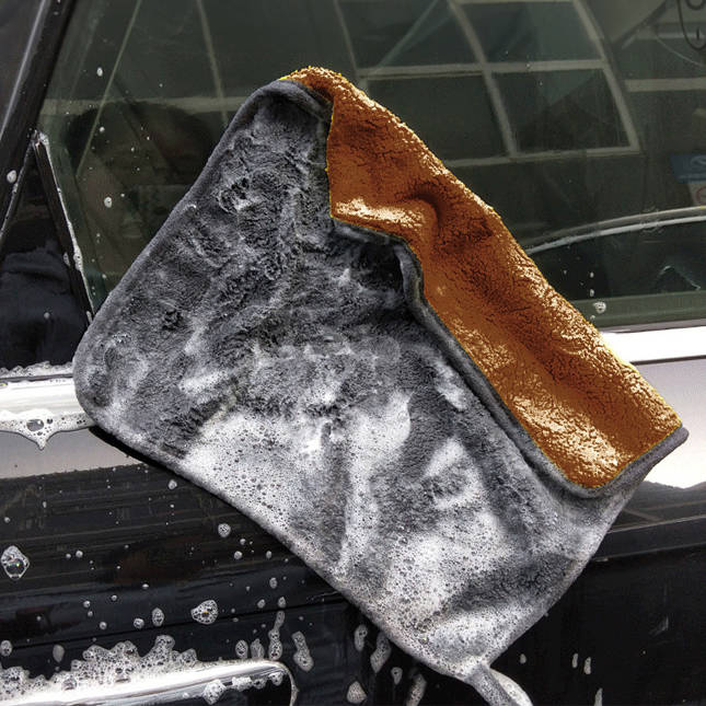 Ścierka z mikrofibry brązowa do osuszania 40x30