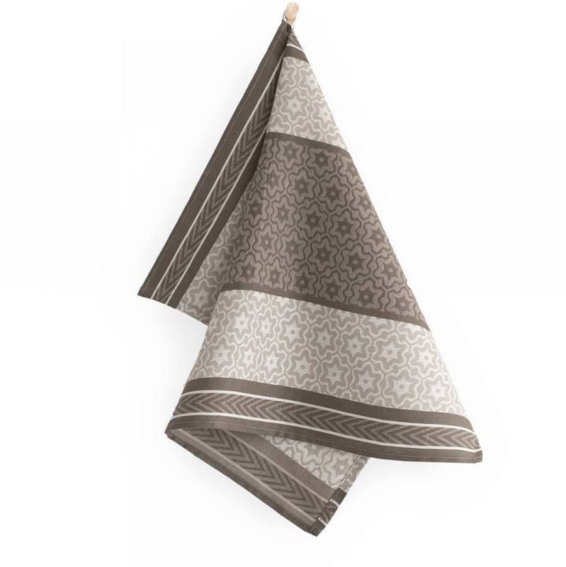 Ścierka kuchenna bawełniana 50x70 brązowo beżowa MARSALA