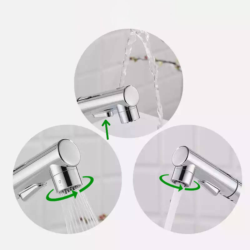 Bateria umywalkowa z wyciągną wylewką FRIGO