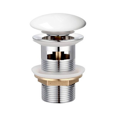 Korek Umywalkowy KLIK-KLAK biały z przelewem