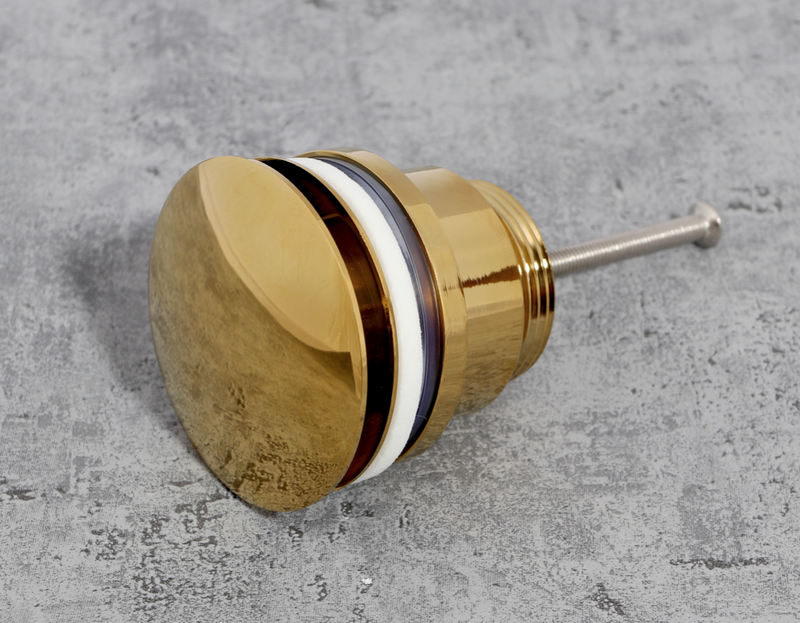 Syfon + korek click clack złoty uniwersalny