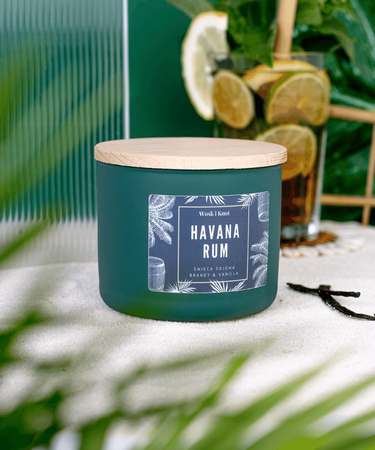 Świeca sojowa zapachowa HAVANA RUM 350ml