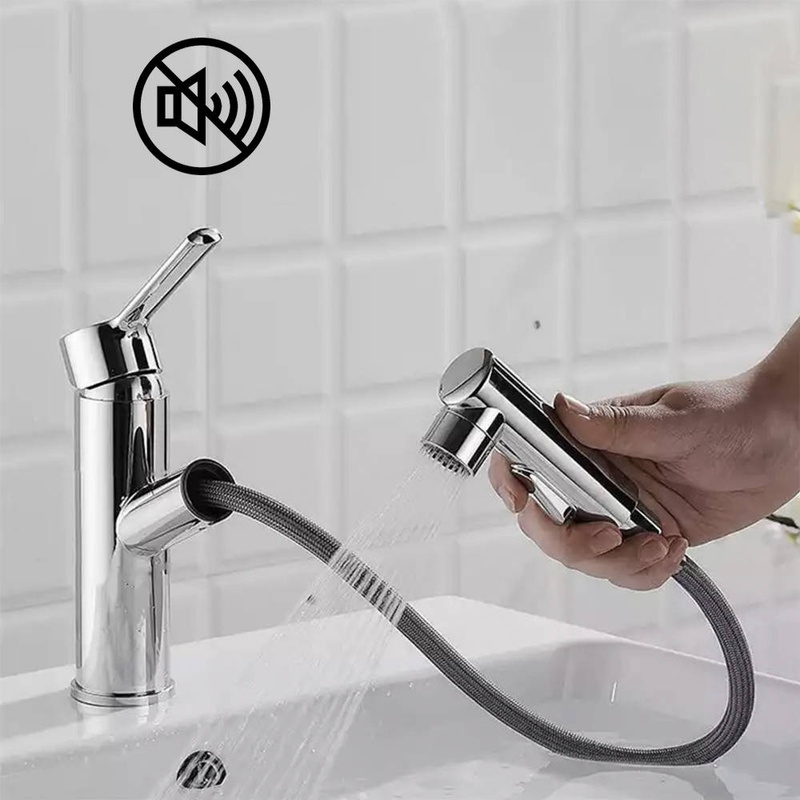 Bateria umywalkowa z wyciągną wylewką FRIGO