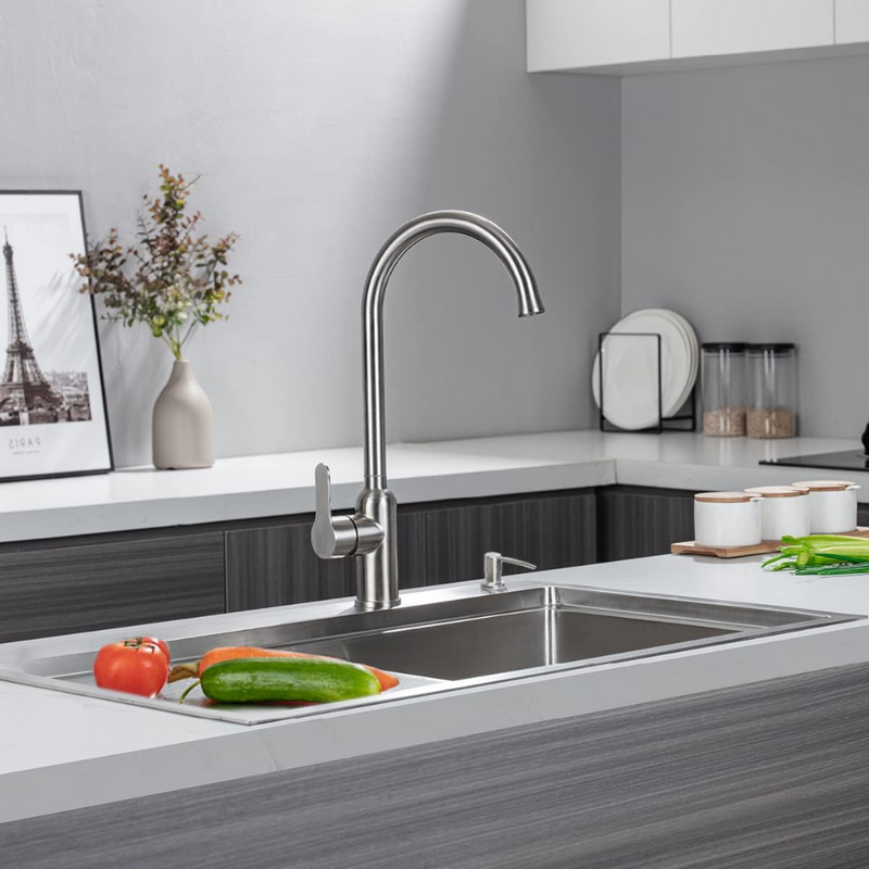 Zlewozmywak stalowy z ociekaczem po lewej stronie 78x49 inox + syfon GRATIS