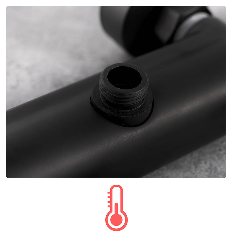 Bateria prysznicowa termostatyczna czarna Gloria