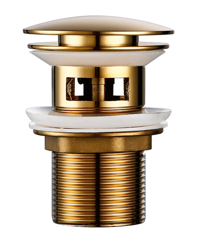 Syfon złoty+ korek click clack złoty z przelewem