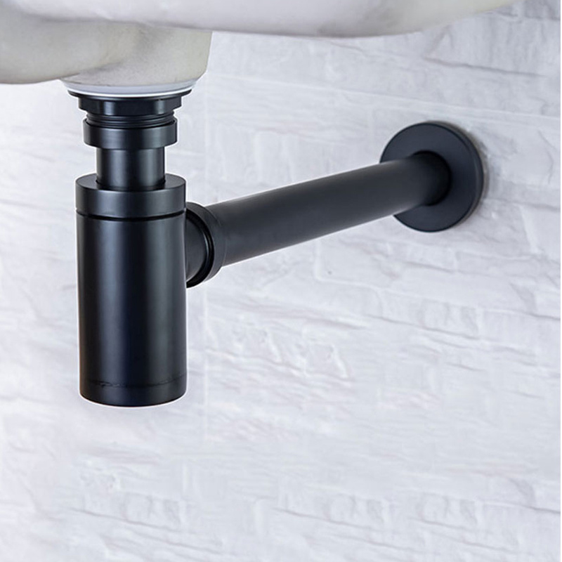 Syfon do umywalki czarny