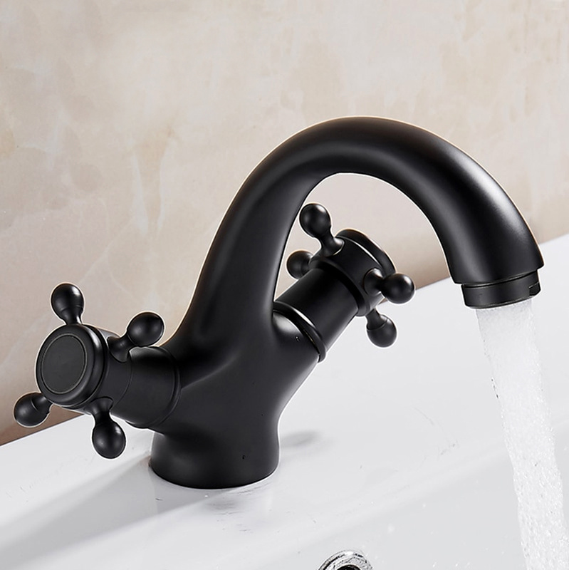 Bateria umywalkowa RETRO czarna