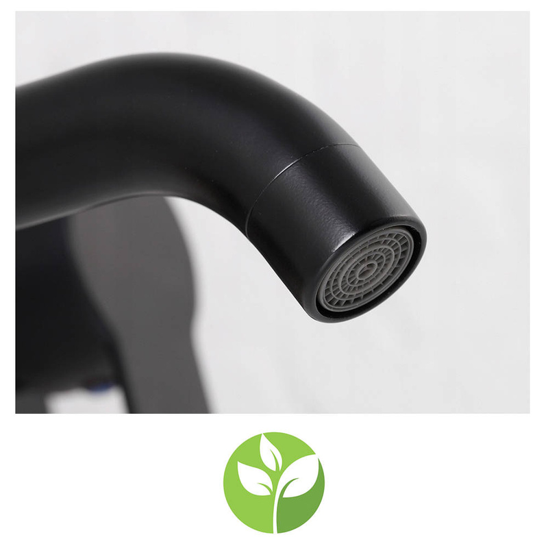 Bateria umywalkowa podtynkowa ścienna czarna