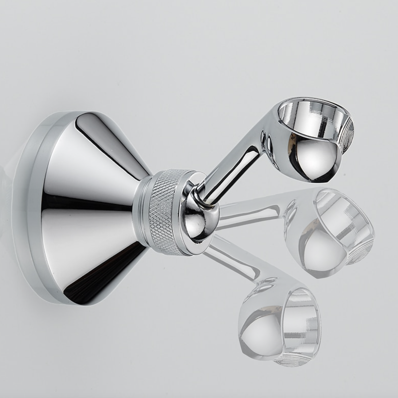 Uchwyt prysznicowy ruchomy obrotowy na słuchawkę natryskową chromowany STAL