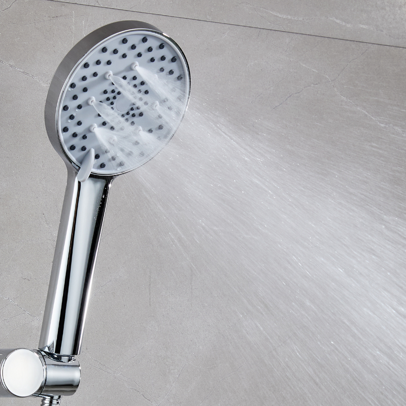 Słuchawka prysznicowa natryskowa 3-funkcyjna FLAT chrom szary