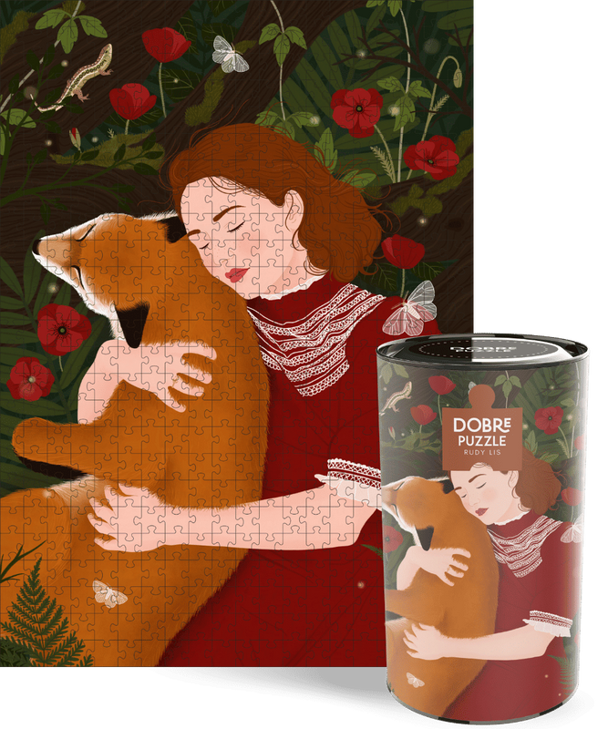 Puzzle 500el. Rudy Lis w tubie