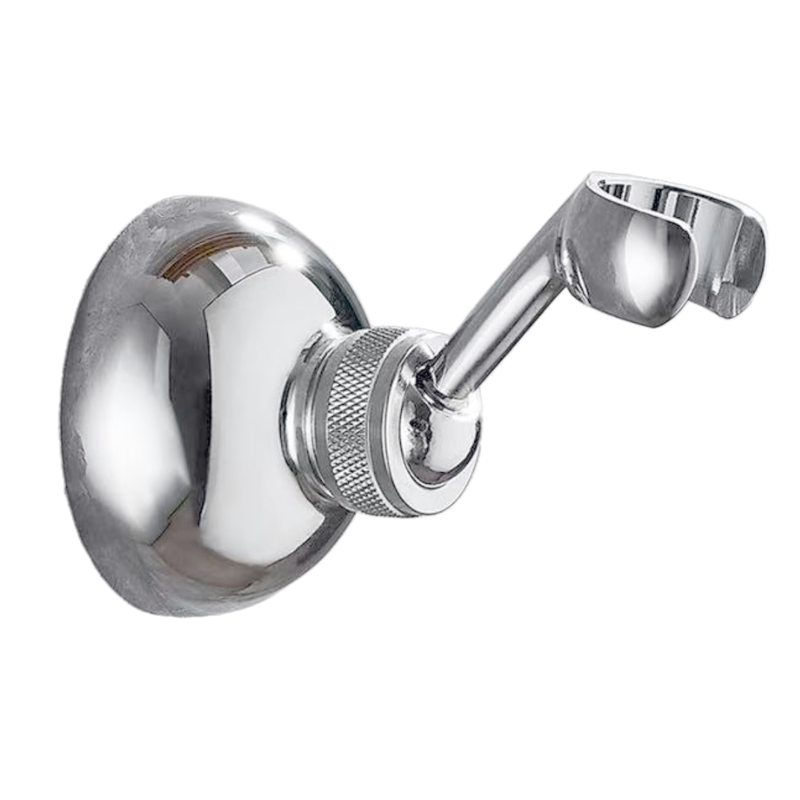 Uchwyt prysznicowy ruchomy obrotowy na słuchawkę natryskową chromowany STAL 2