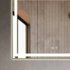 Lustro podświetlane LED 80x60 cm prostokątne J07 złota ramka