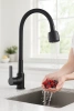 Bateria kuchenna czarna matowa ARCO – kran kuchenny z elastyczną wylewką, obrotowa 360°, 2 strumienie, perlator ECO