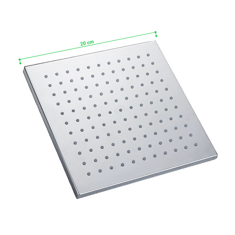 Zestaw deszczownica + słuchawka prysznicowa kwadratowa 20 cm obrotowa regulowana