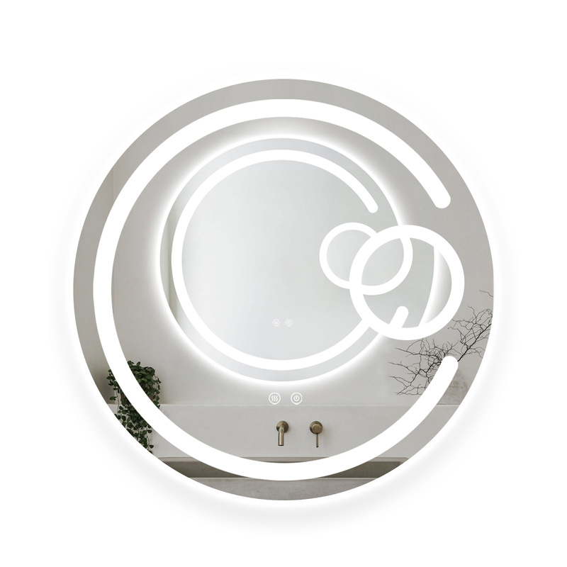 Lustro podświetlane LED 70 cm okrągłe H-2010 powiększające