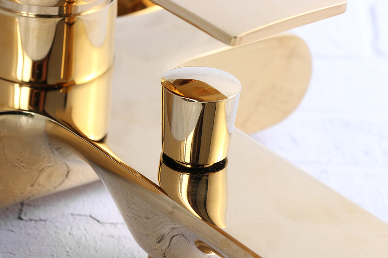 Bateria wannowa ścienna złota nowoczesna SINK