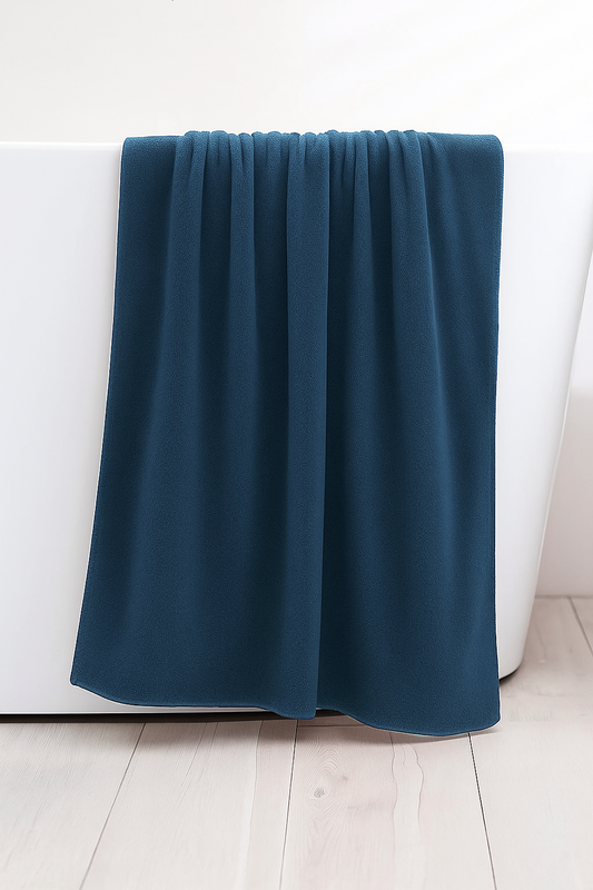 Ręcznik kąpielowy MIKRO niebieski z mikrofibry 50x100 szybkoschnący