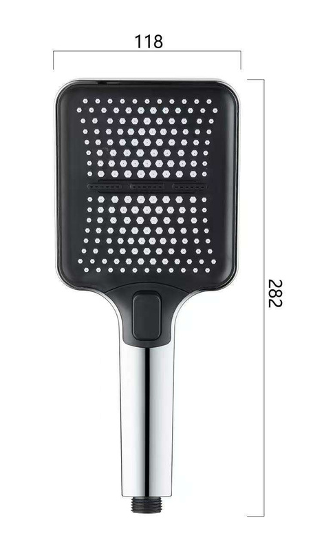 Zestaw prysznicowy deszczownica + słuchawka VAST chrom black