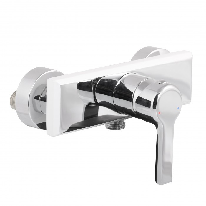 Bateria natryskowa prysznicowa biała chrom