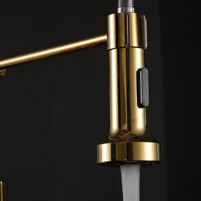 Słuchawka do baterii kuchennej z wyciąganą wylewką złota KING