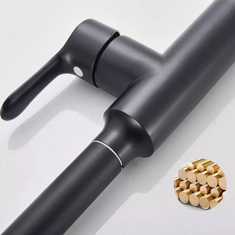 Bateria kuchenna z wyciąganą wylewką SIENA czarna