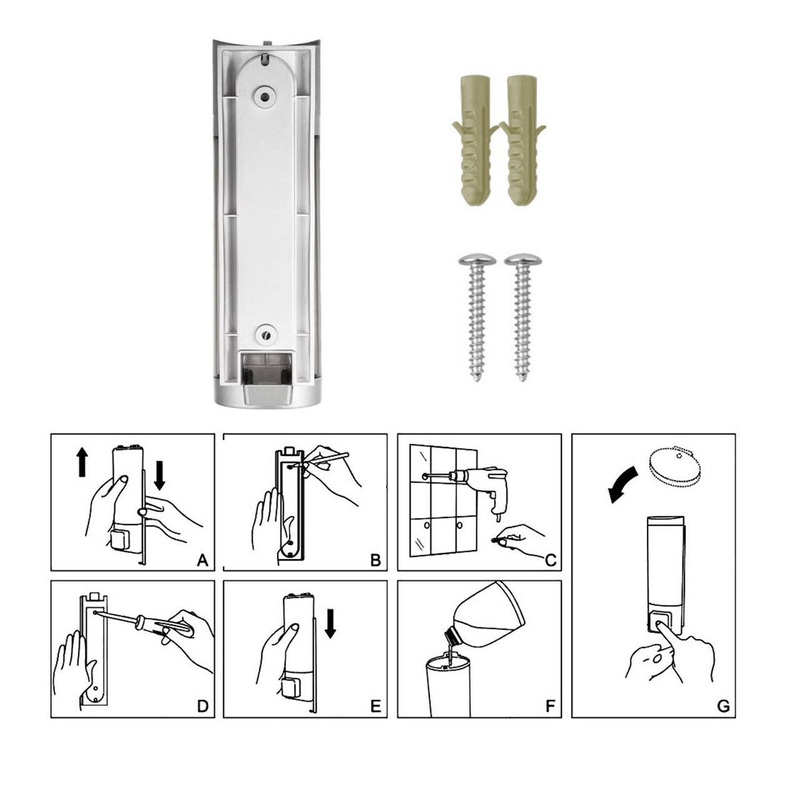 Dozownik podajnik ścienny pojedynczy na mydło żel VIP WHITE