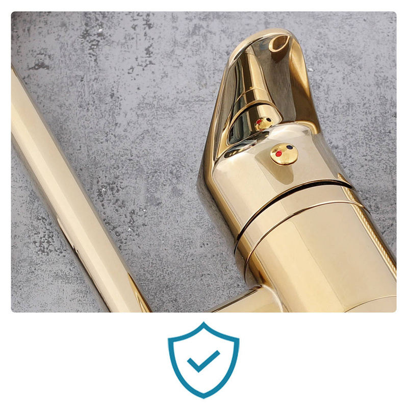 Bateria umywalkowa złota ruchoma obrotowa SOLDIER GOLD