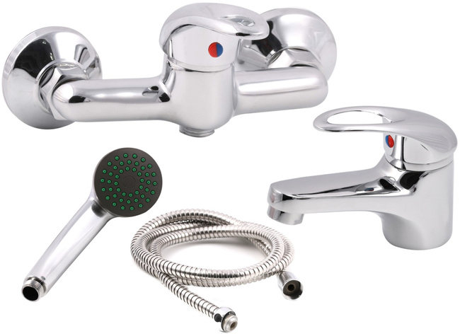 Zestaw bateria natryskowa umywalkowa standard