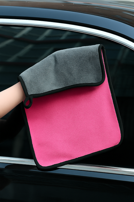 Ścierka z mikrofibry różowa do osuszania 40x30