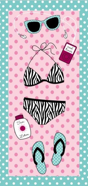 Ręcznik plażowy szybkoschnący z mikrofibry 70x140 COOL TUNES