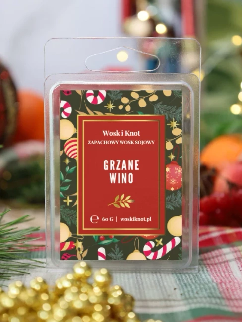 Wosk zapachowy sojowy do kominka GRZANE WINO