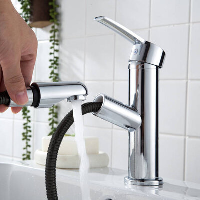 Bateria umywalkowa wyciągana wylewka kran CANO